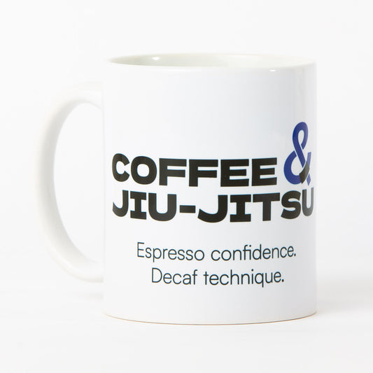 Coffee & Jiu-Jitsu Mug — Blue Belt (11 oz / 330 ml)